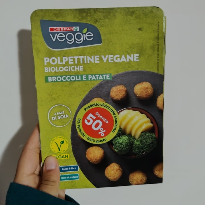 photo of Despar Veggie Polpette vegetali bio broccoli e patate shared by @sofia-lanzoni on  08 Apr 2025 - review