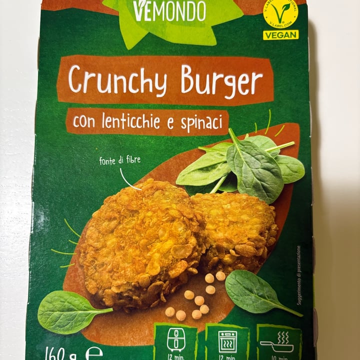 photo of Vemondo *Crunchy  Burgher*  Con Lenticchie E Spinaci shared by @silviamitidieri on  22 Sep 2025 - review