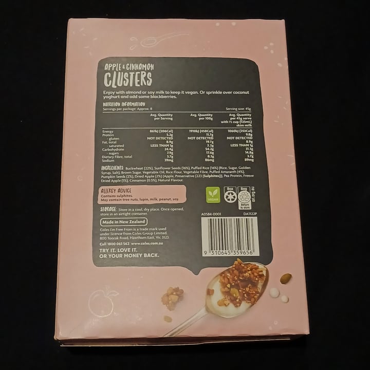 photo of Coles Apple & Cinnamon Clusters shared by @tardisco on  31 May 2024 - review