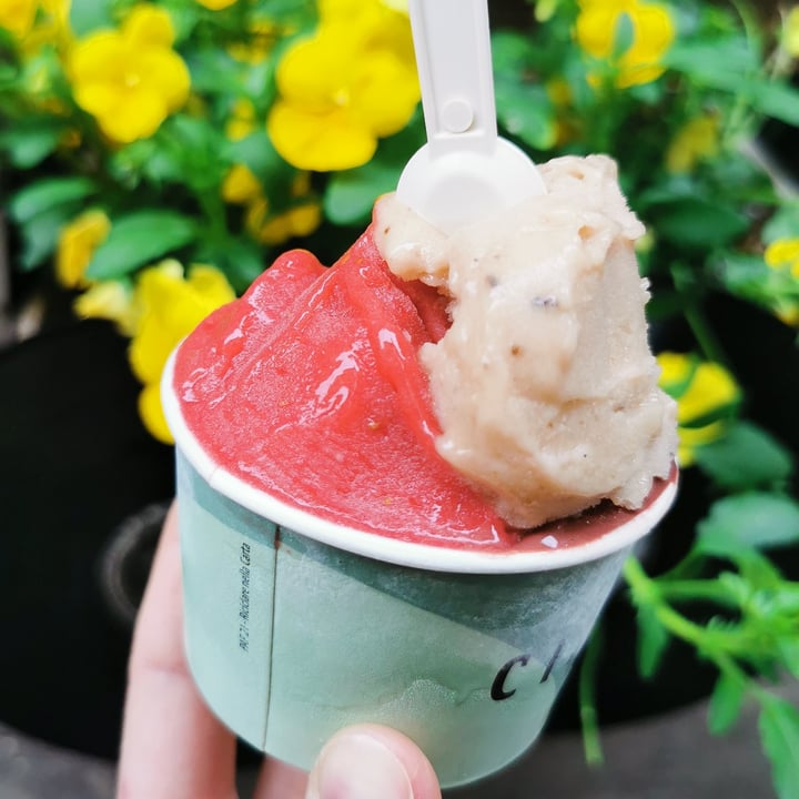 photo of Gelateria Ciacco Gelato fragola in fiore shared by @posataverde on  07 May 2024 - review