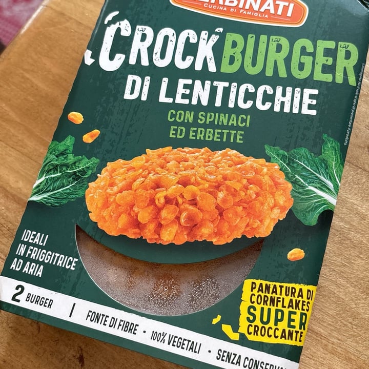 photo of Zerbinati Crockburger Di Lenticchie Con Spinaci Ed Erbette shared by @animalslover96 on  27 Mar 2024 - review