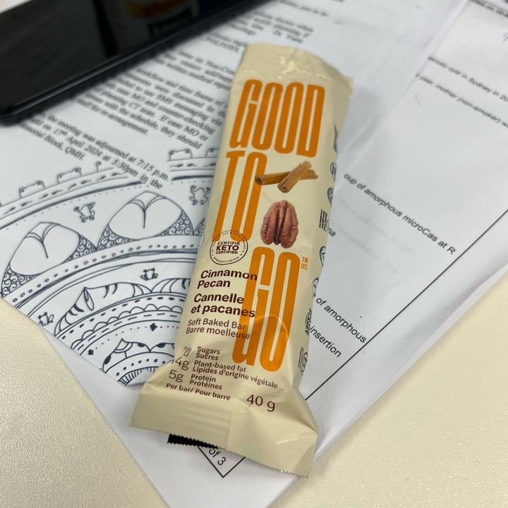 photo of Good To Go Cinnamon pecan soft baked bar shared by @moosewong on  23 Apr 2024 - review