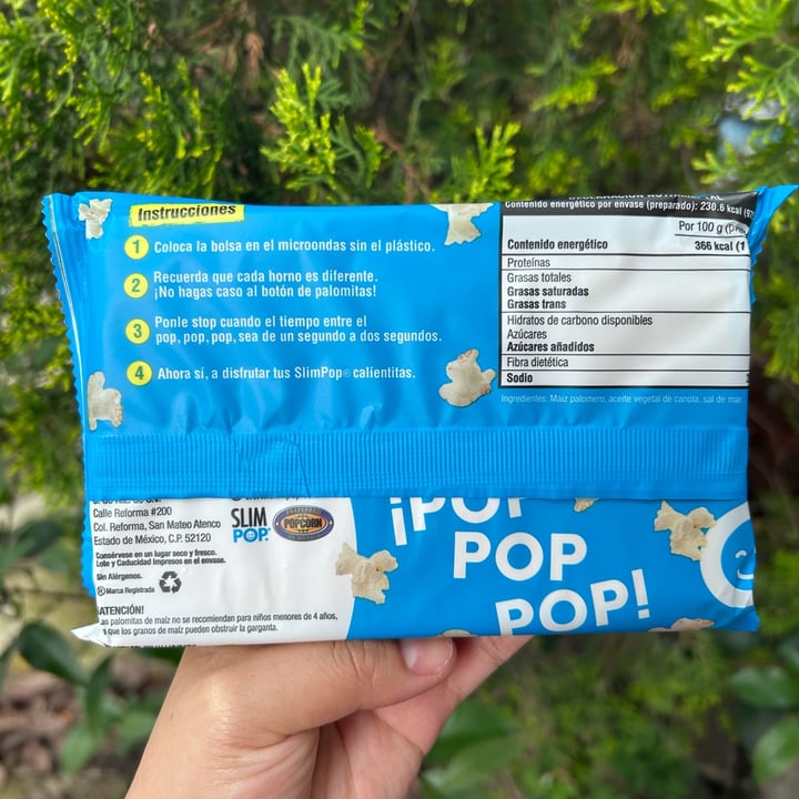 photo of Slim Pop Palomitas para microondas sabor sal de mar shared by @viridianarromero on  26 Jun 2025 - review