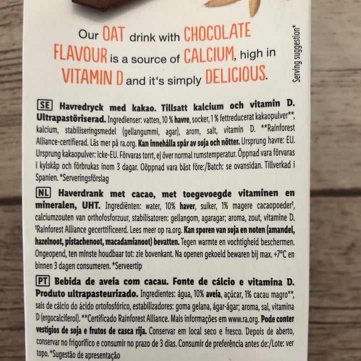 photo of Vemondo Oat Chocolate Milk shared by @born2bvegan on  19 Aug 2023 - review