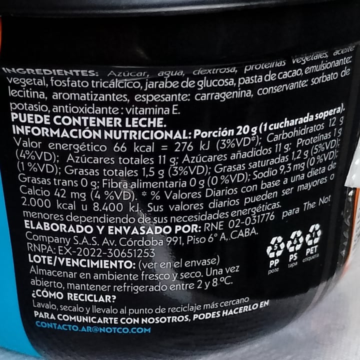 photo of Not Co dulce de leche shared by @marmiau on  05 Dec 2024 - review