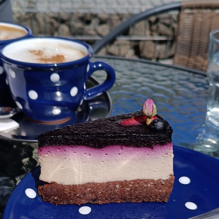 photo of Falatka Cukrászda blueberry lemon tart shared by @flowvegan on  12 Jun 2024 - review