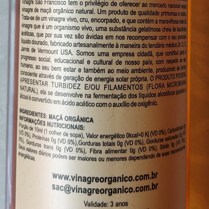photo of Indústria de vinagre são Francisco LTDA Vinagre de Fruta Maçã shared by @patriciamorais on  24 Aug 2023 - review