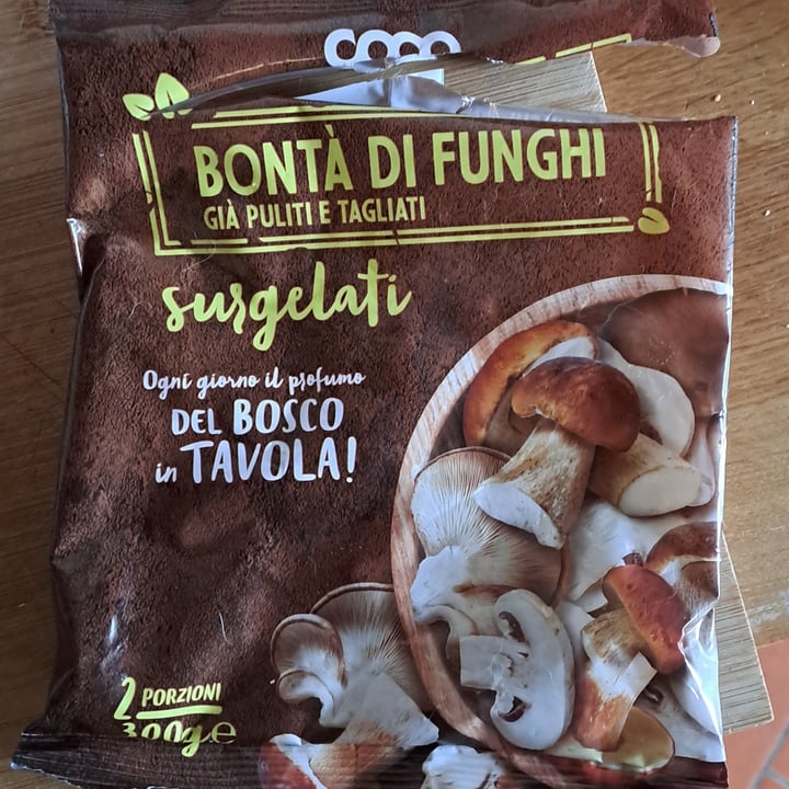 photo of Coop Bontà di funghi surgelati già puliti e tagliati shared by @animalsright on  28 Aug 2025 - review