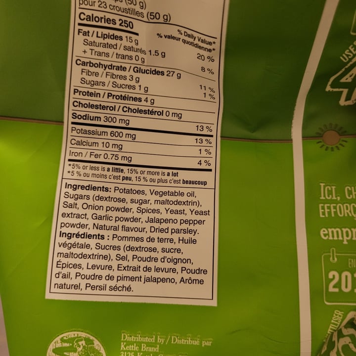 photo of Kettle Brand Potato Chips Jalapeño shared by @honker85 on  21 Nov 2023 - review