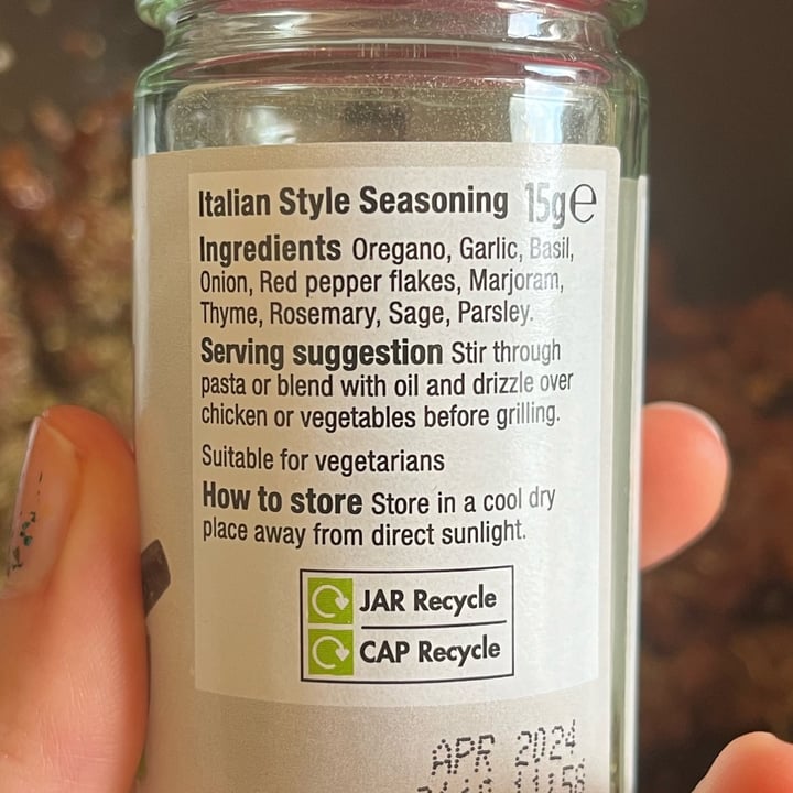 photo of Morrisons Italian Style Seasoning shared by @ameriamber on  18 Apr 2024 - review