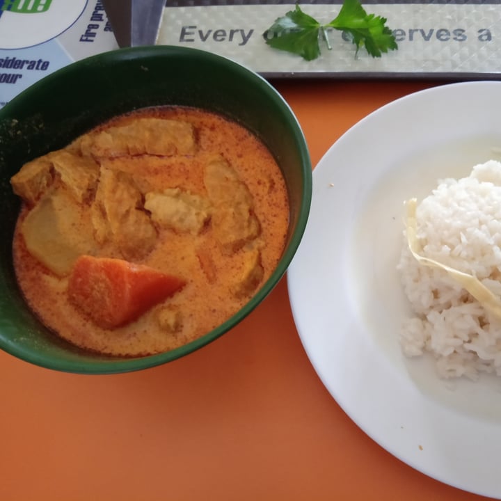 photo of 33 Vegetarian Food Vegetarian Chicken Curry With Rice shared by @veganspicegirl on  13 Jan 2024 - review