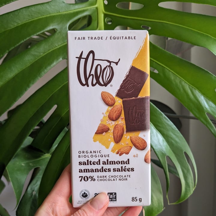photo of Theo Chocolate Organic Salted Almond 70% cacao shared by @jandrews on  29 Feb 2024 - review