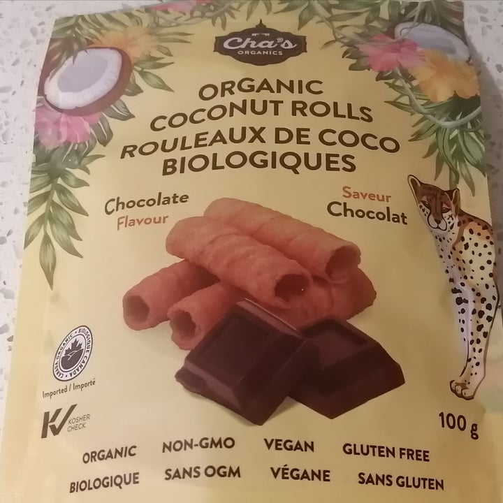 photo of Cha's Organics Organic Coconut Rolls - Chocolate shared by @vegan-me on  09 Jan 2024 - review