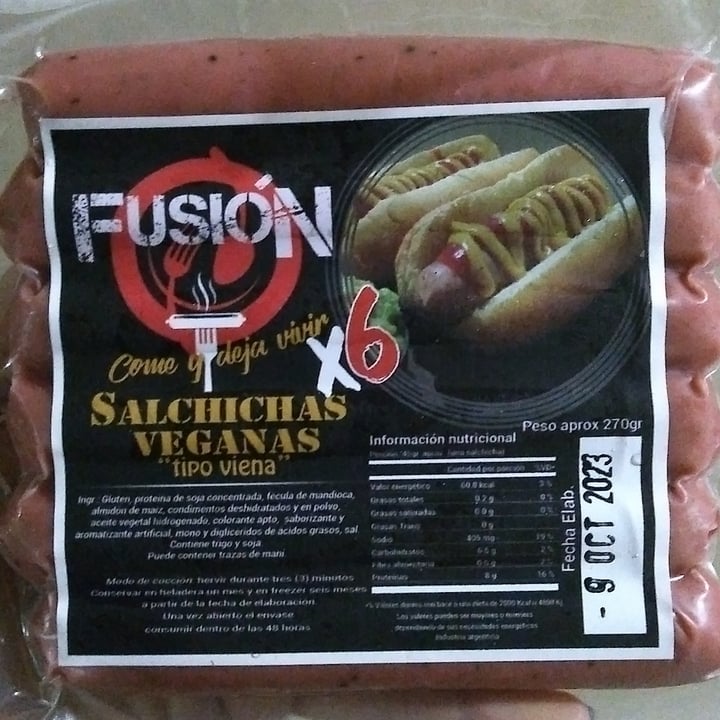 photo of Fusion   salchichas veganas shared by @corazondemelon on  21 Oct 2023 - review