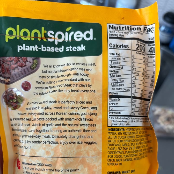 photo of Nasoya plantspired plant-based steak Gochujang Flavor shared by @veganniee on  13 Feb 2024 - review