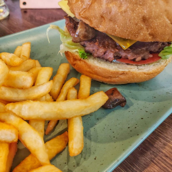 photo of Gems - Sushi Bar & Cafeteria vegan truffle mushroom burger shared by @andybest82 on  04 Jan 2024 - review