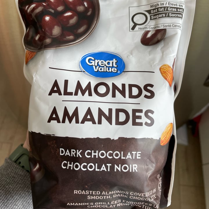 photo of Great Value  Dark chocolate almonds shared by @kendrapirson on  18 Apr 2025 - review