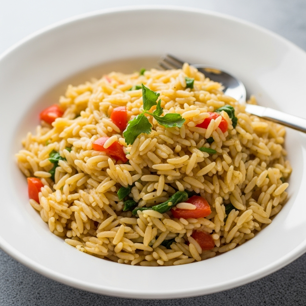 Cooked Creamy Vegan Lemon Orzo