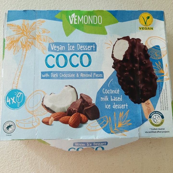 photo of Vemondo Vegan Ice Dessert Coconut with Dark Chocolate & Almonds shared by @kate71 on  27 Nov 2023 - review