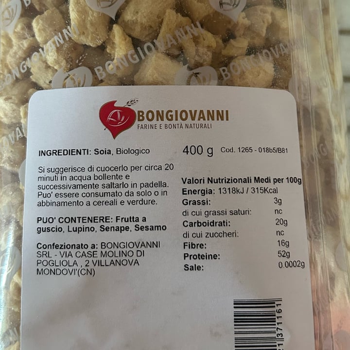 photo of Bongiovanni Spezzatino di soia shared by @anto05 on  08 Jan 2025 - review