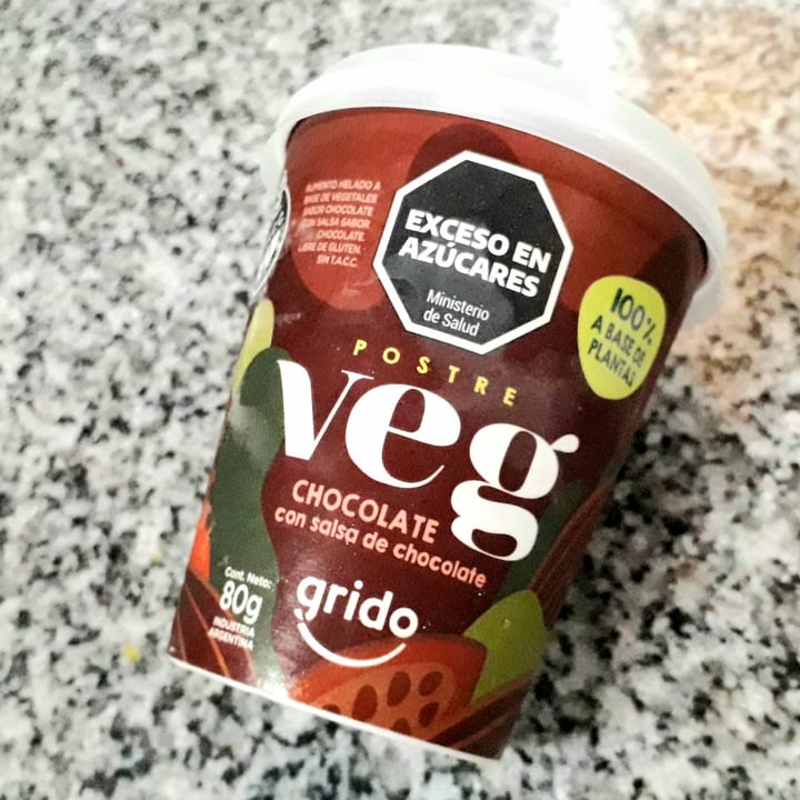 photo of Grido Helados Postre Veg (chocolate con salsa de chocilate) shared by @pinkvegan85 on  08 Apr 2024 - review