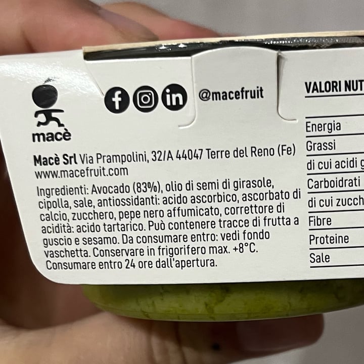 photo of Macè guacamole shared by @giuliettaveg on  28 Apr 2024 - review
