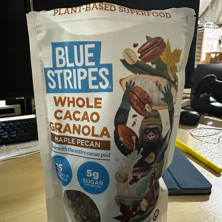 photo of Blue Stripes Urban Cacao Whole Cacao Granola Maple Pecan shared by @yvegan80 on  05 Dec 2023 - review