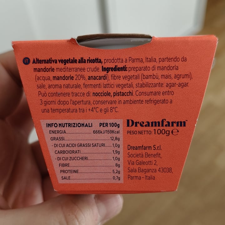 photo of Dream Farm Alternativa Vegetale Alla Ricotta shared by @andydesa on  24 Dec 2024 - review