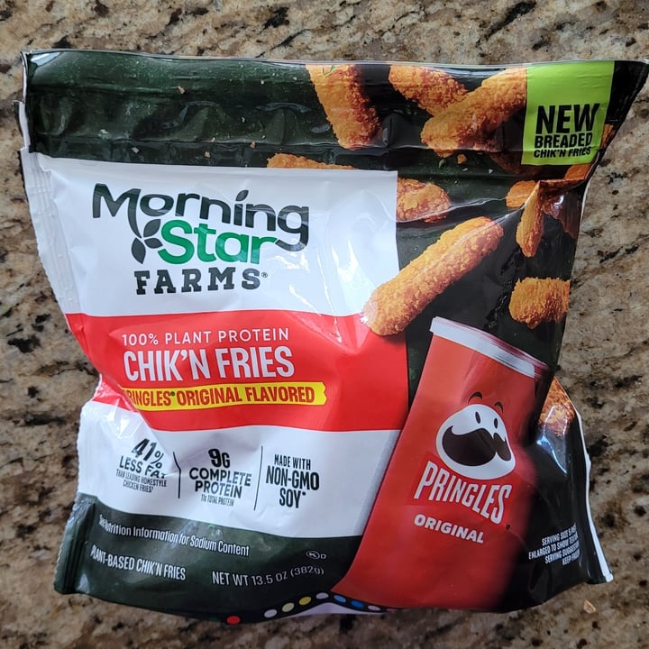 photo of MorningStar Farms chick’n fries pringles original flavored shared by @yourfriendjen on  28 Jan 2024 - review