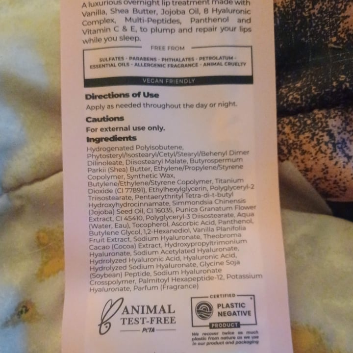 photo of Vitamasques Overnight Lip Mask shared by @earthling6 on  28 Nov 2024 - review