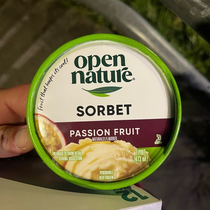 photo of Open Nature Passion Fruit Sorbet shared by @oshmorethstorm on  20 Apr 2024 - review