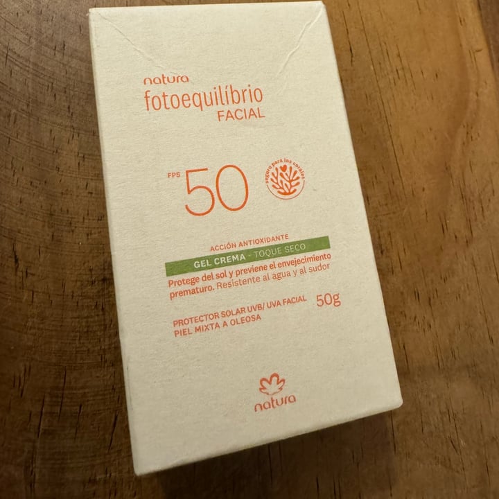 photo of Natura Fotoequilibrio Facial Gel Crema Protectora FPS 50 shared by @maumamu on  06 Apr 2024 - review