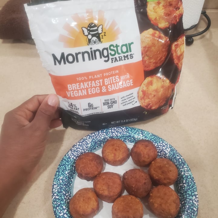 photo of MorningStar Farms Breakfast bites with vegan egg and sausage shared by @keyz2026 on  27 Oct 2023 - review