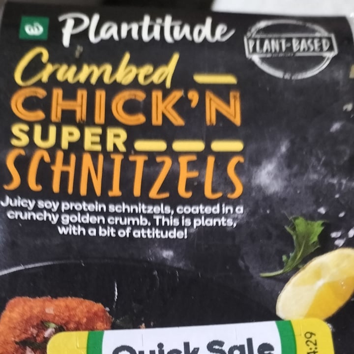 photo of Plantitude Crumbed Chick'n Super Schnitzels shared by @helenevegan on  25 Feb 2024 - review