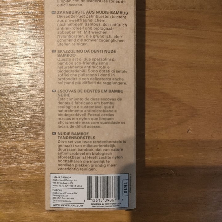 photo of Kikkerland Nudie Bamboo Toothbrush shared by @irene80 on  04 Mar 2024 - review
