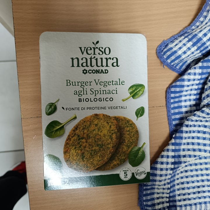 photo of Verso Natura Conad Veg Burger vegetale agli spinaci biologico shared by @beusait on  28 Nov 2023 - review
