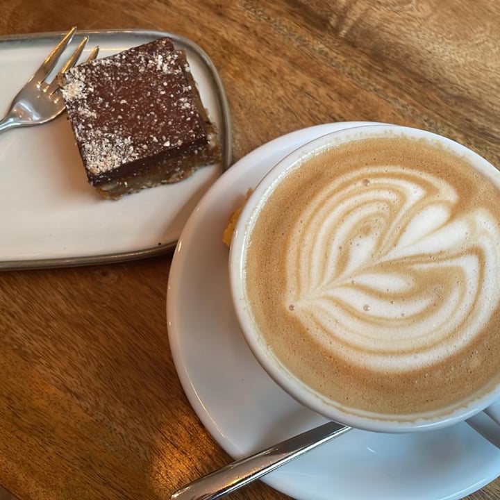 photo of Fortin | Home of Specialty Coffee Raw cake chocolate & caramel shared by @born2bvegan on  27 Aug 2023 - review