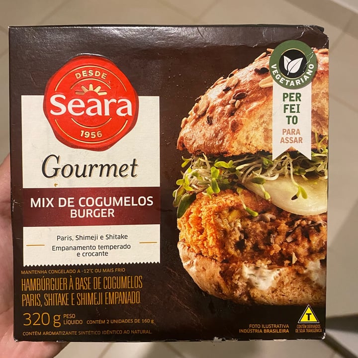 photo of Seara gourmet Mix De Cogumelos Burger shared by @malu26 on  06 Sep 2023 - review