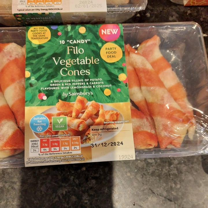 photo of Sainsbury's filo vegetable cones shared by @grumpycat on  26 Dec 2024 - review