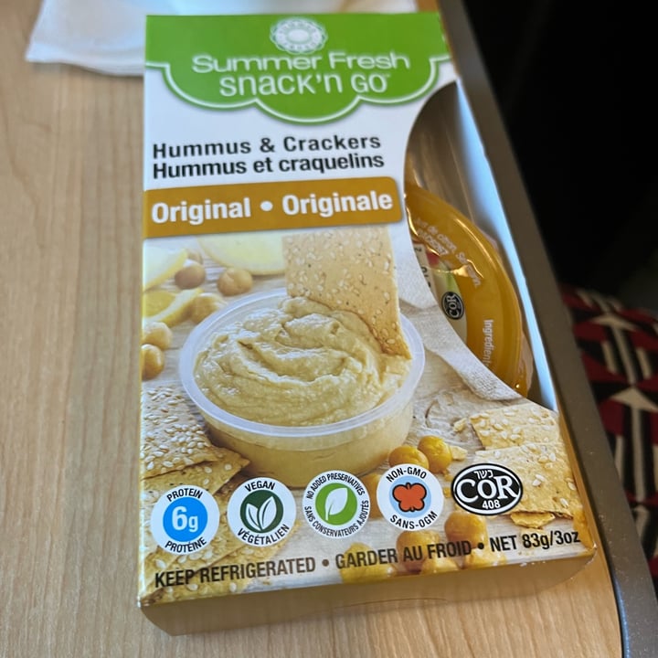 photo of Summer Fresh snack n go original hummus and crackers shared by @eilidhm on  30 Sep 2025 - review