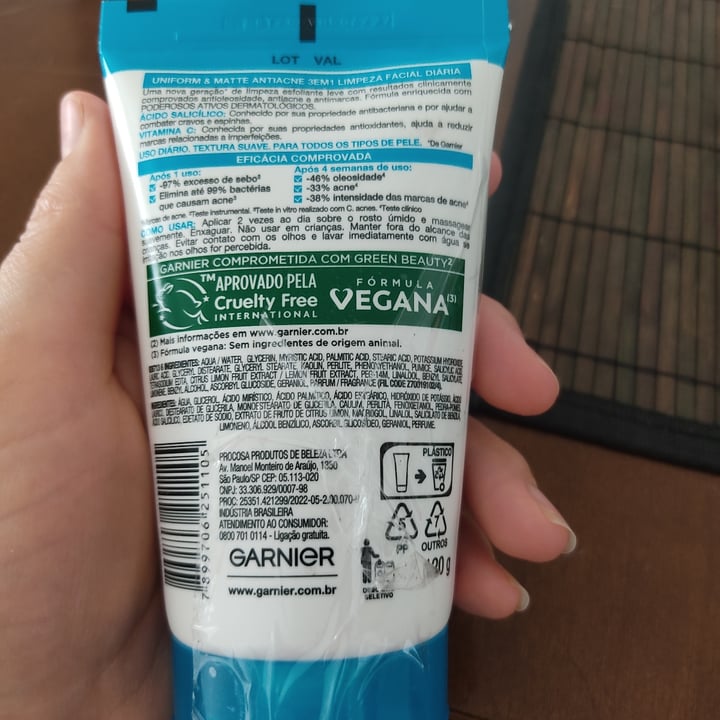 photo of Garnier skin active 3em1 Limpeza Facial shared by @josii on  11 Jan 2025 - review