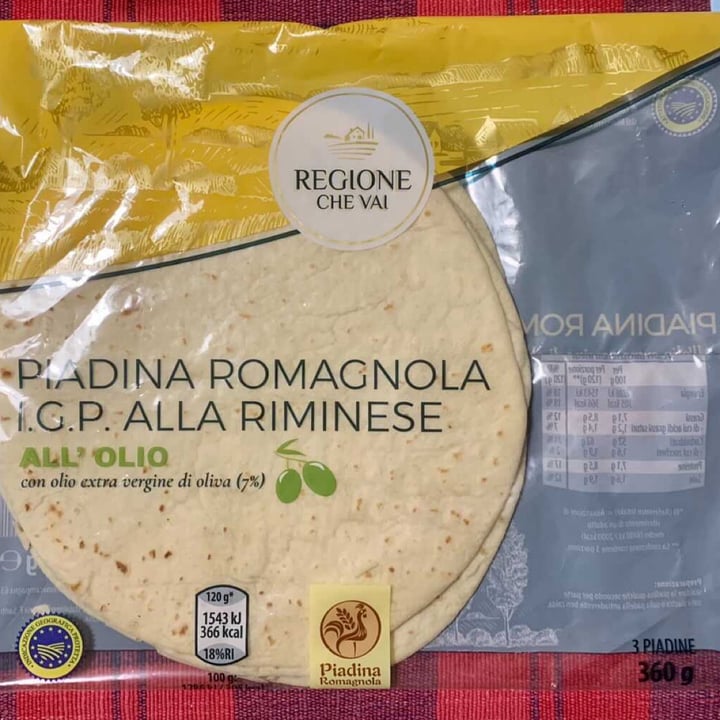photo of Regione che vai Piadina IGP alla riminese all'olio shared by @mamaddi on  28 Feb 2024 - review