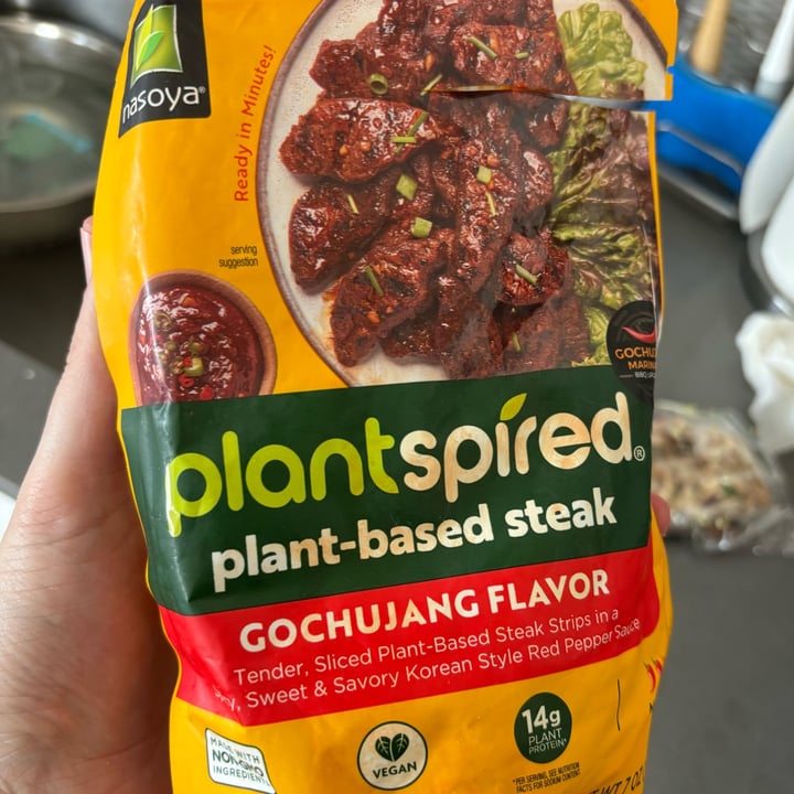 photo of Nasoya plantspired plant-based steak Gochujang Flavor shared by @veganniee on  13 Feb 2024 - review