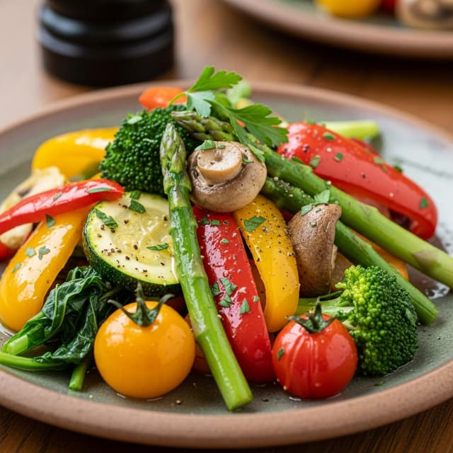 Photo of the dish “Verduras Salteadas (Seasonal Sautéed Vegetables)”