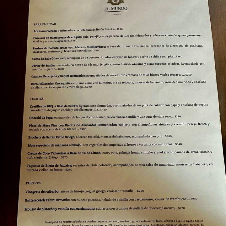 photo of El Mundo Restaurante Pizza De Masa Fina Con Ricotta De Anacardos Fermentados shared by @nancy on  17 Oct 2025 - review