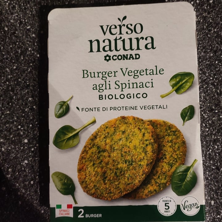 photo of Verso Natura Conad Bio  Burger Vegetale Agli Spinaci shared by @gio29 on  26 Sep 2023 - review