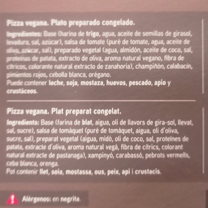 photo of Eroski pizza vegana shared by @alejandro-alvaro on  15 Oct 2023 - review