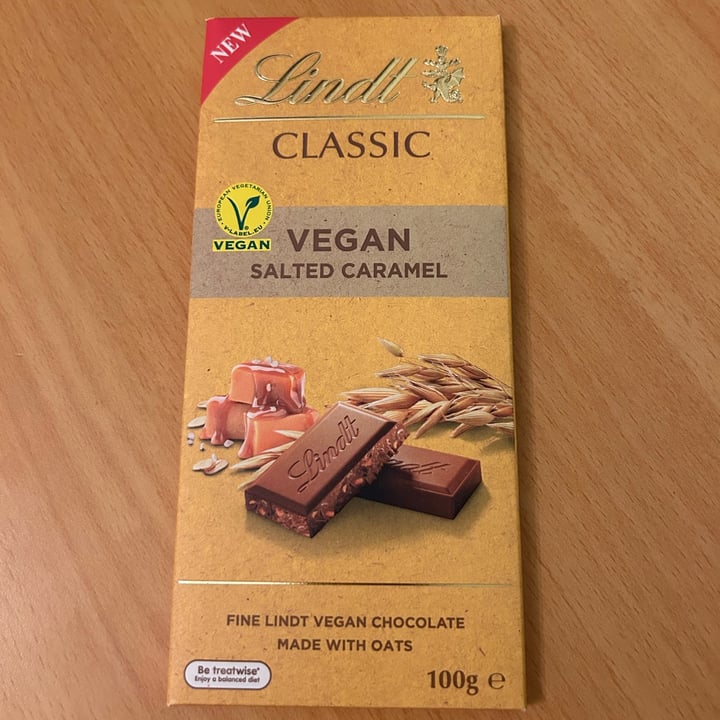 photo of Lindt vegan salted caramel shared by @vegellious on  01 Apr 2024 - review