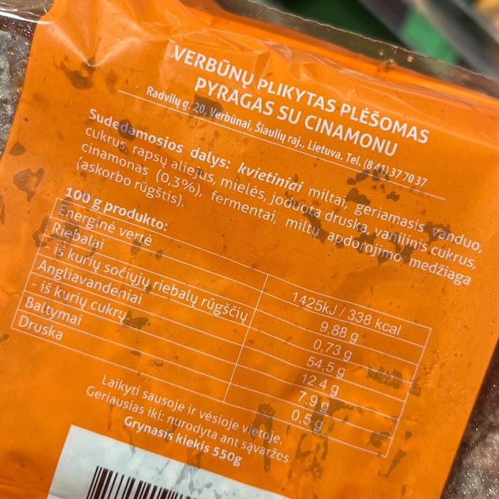 photo of Verbūnų duona VERBŪNŲ PLIKYTAS PLĖŠOMAS PYRAGAS SU CINAMONU shared by @eml on  28 Sep 2025 - review