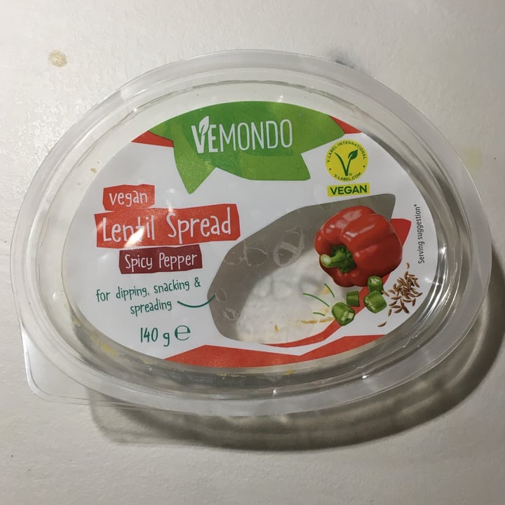 photo of Vemondo vegan lentil spread spicy pepper shared by @lucciola on  01 May 2024 - review